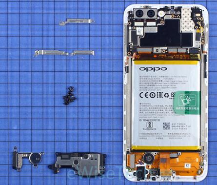 OPPO R11手机内部部件大多使用十字螺丝固定