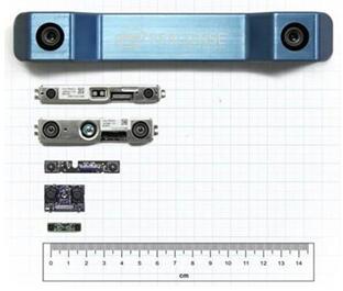 一个D4xx RealSense相机模块的集合,它们都使用相同的ASIC