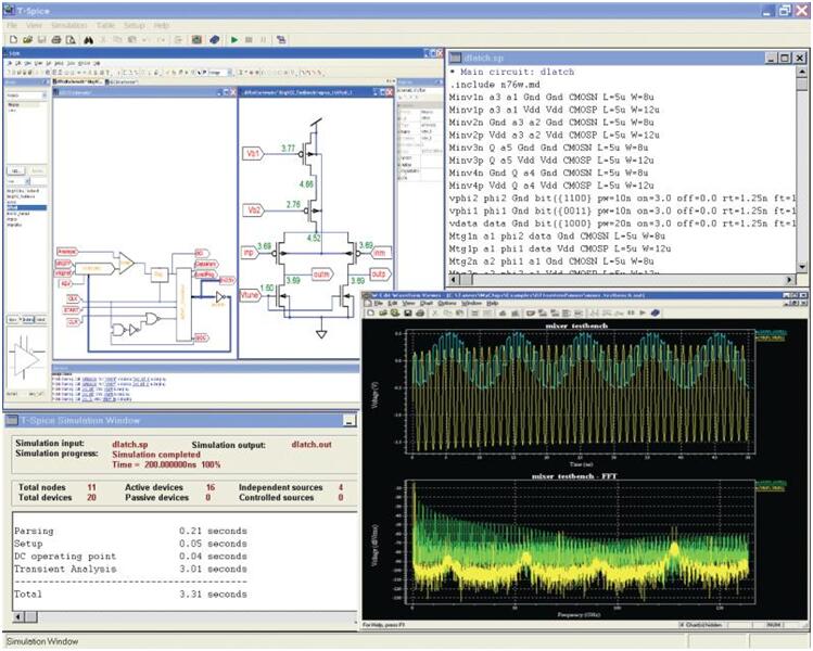 Tanner T-Spice SimulatorͼûԭͼSPICE־Ͳ