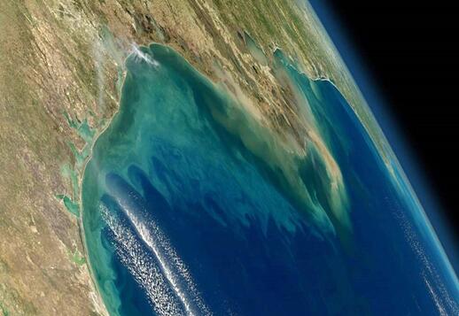 NASA的GLIMR传感器将收集地球沿海生态系统的高分辨率观测图像，如图所示为墨西哥湾