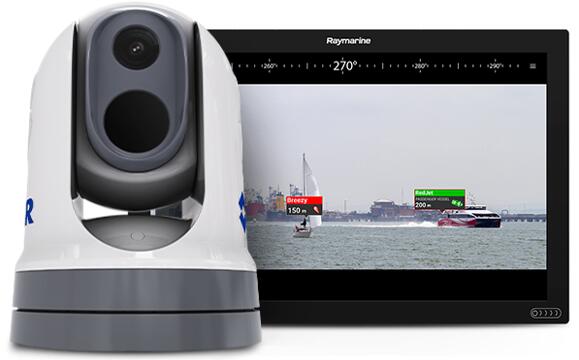 使用Raymarine ClearCruise™增强现实功能的图像