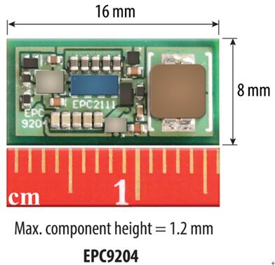EPC9204开发板最大高度为1.2mm