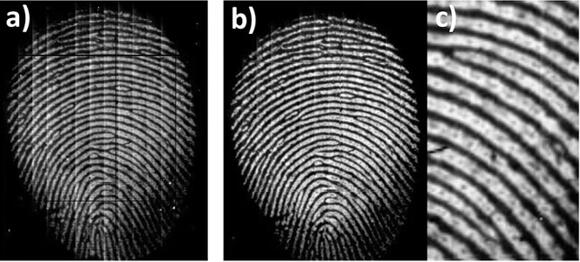 新型指纹传感器捕捉的指纹图像