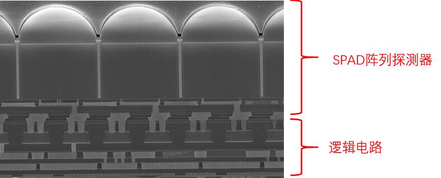 索尼dToF图像传感器横截面图