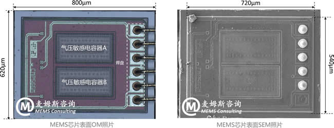 博世气压传感器BMP581传感（MEMS）芯片