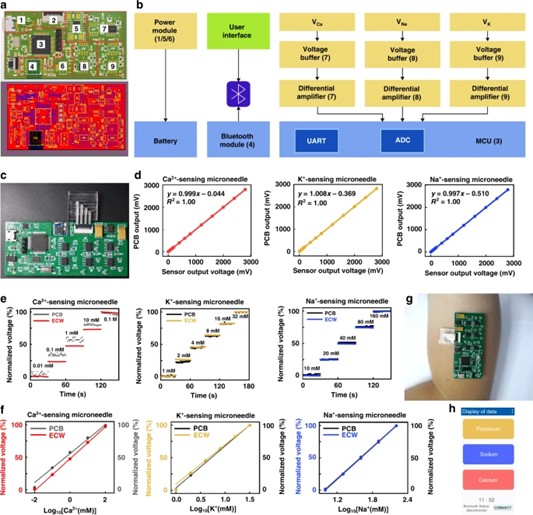 离子传感微针阵列配套电路板的设计和功能验证