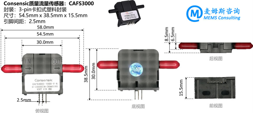 康森斯克质量流量传感器：CAFS3000