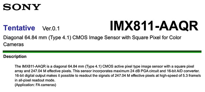 ¿IMX811ʹCMOSͼ񴫸бԶԶ1.5أӽ2.5