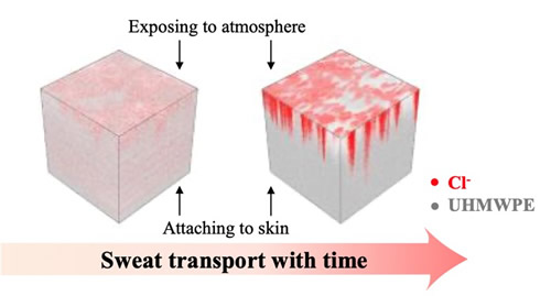 ʱףToF-SIMSӺUHMWPEĤ3DȾͼʾˮĤϵۻ