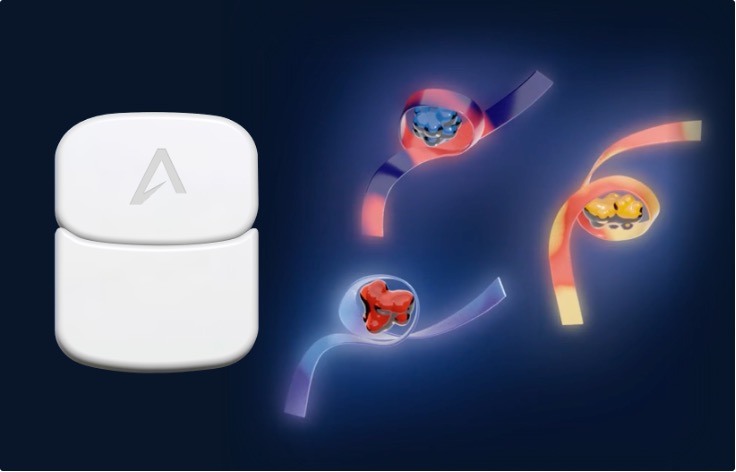 Adaptyx持续多分析物分子监测可穿戴传感器及分子开关示意图