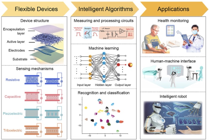 柔性触觉传感系统的示意图