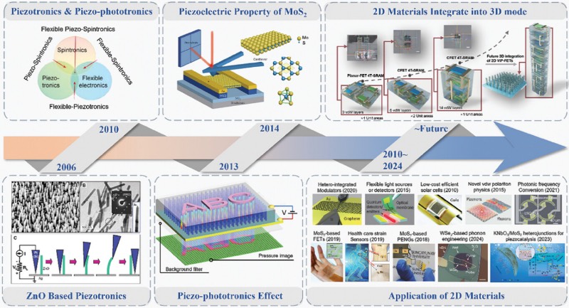 基于二维材料的压电电子学和压电光电子学的发展和研究趋势