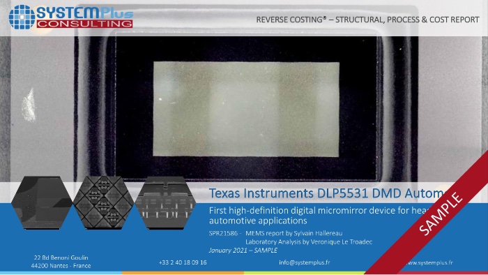 《德州仪器汽车级MEMS数字微镜器件DLP5531产品分析》