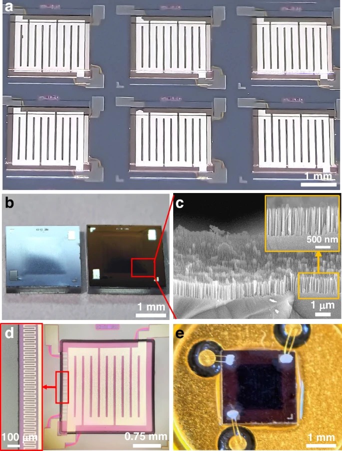 �Է�װMEMS���ⷢ�����ڲ�ͬ�Ŵ����µ�ͼ��