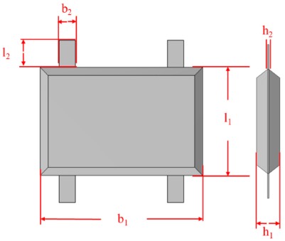 MEMS加速度计的敏感结构及其关键参数示意图