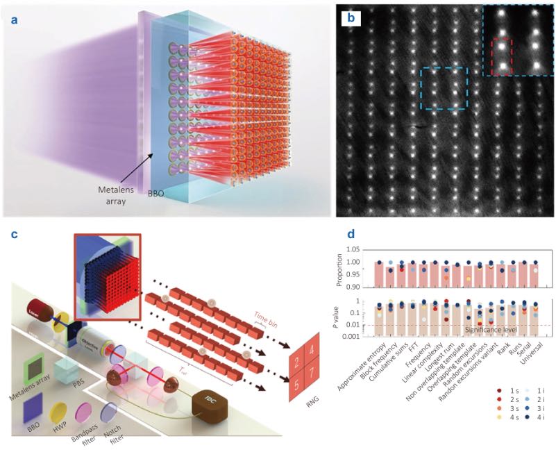 用于量子光学的超构透镜阵列示例